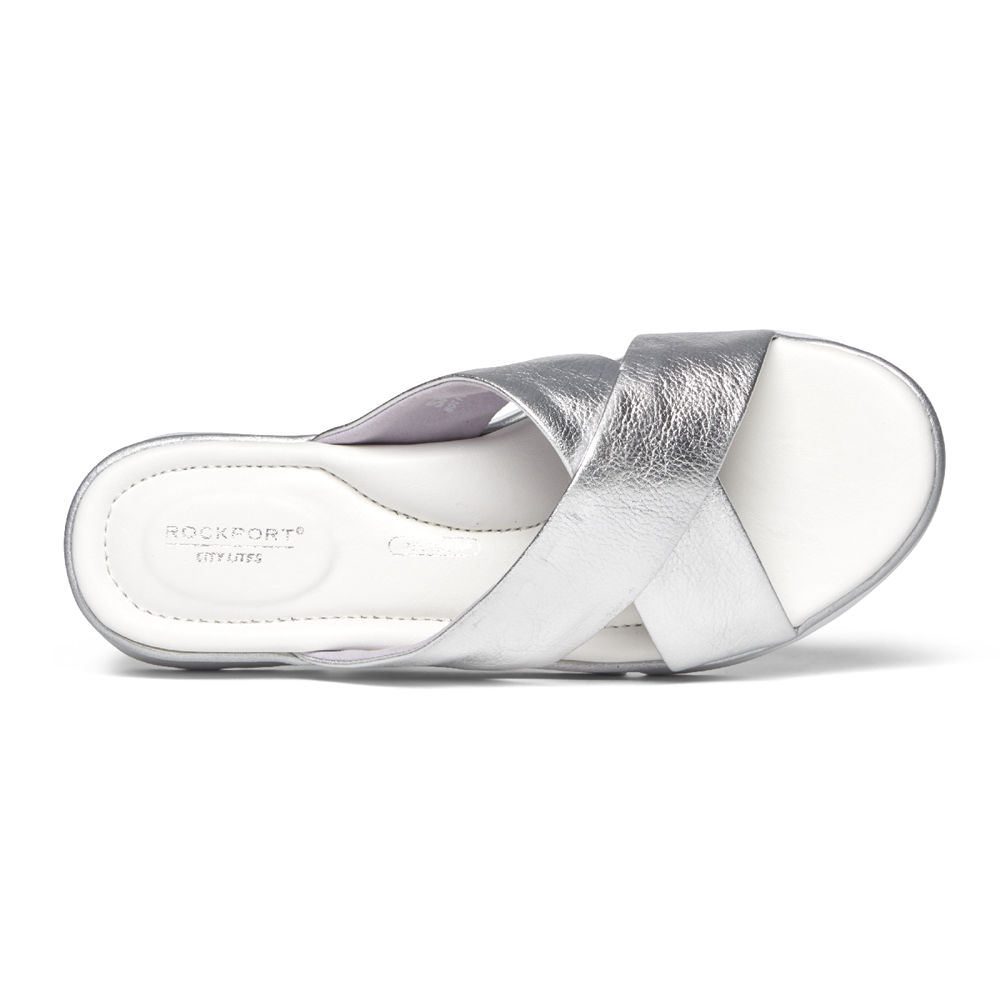 Rockport Singapore Womens Sandals - R-Evolution Silver - DS0452678